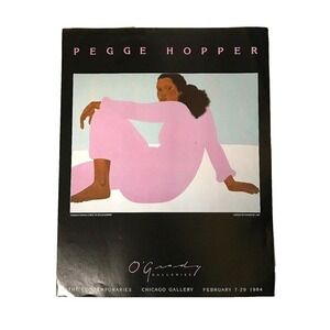Vintage 1984 Pegge Hopper Poster Chicago Gallery 22"x28"